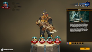A screenshot of Deep Rock Galactic, showing the class selection screen. All dwarves are promoted to Diamond 1. The selected class is Scout, who is wearing a black and gold outfit, and a witch hat.