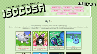 A screenshot of the previous design of the website.